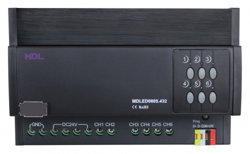 5А LED диммерный модуль, 6 каналов, HDL-MDLED0605.432