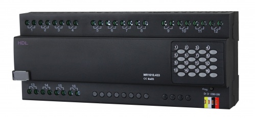 DIN реле, 16-канальное, 10A на канал HDL-MR1610.433