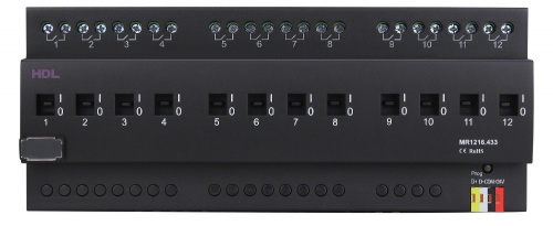 DIN реле, 12-канальное, 16A на канал (HDL-M/R12.16.1)