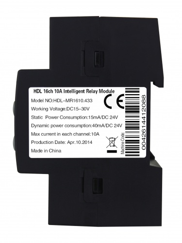 DIN реле, 16-канальное, 10A на канал HDL-MR1610.433