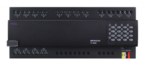 DIN реле, 16-канальное, 10A на канал HDL-MR1610.433